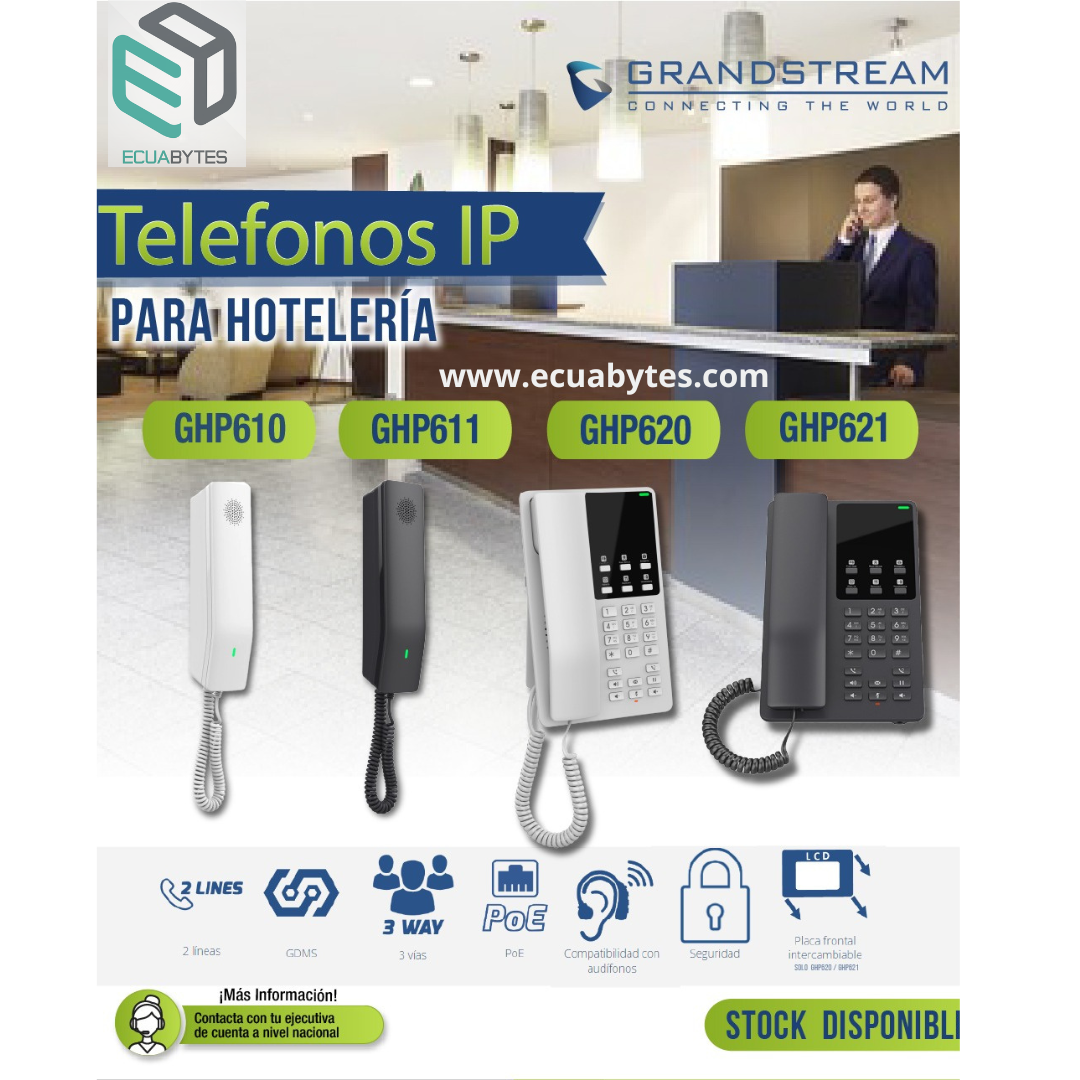 GHP610,GHP611 teléfonos IP compactos